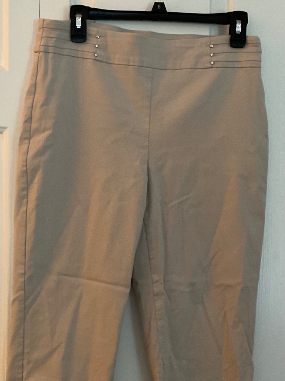 JM Collection Women’s Tan Capri Pull on Pants Size Petite Large